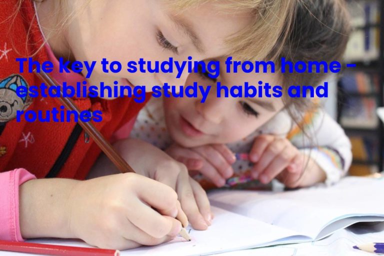 The Key to Studying From Home – Establishing Study Routines