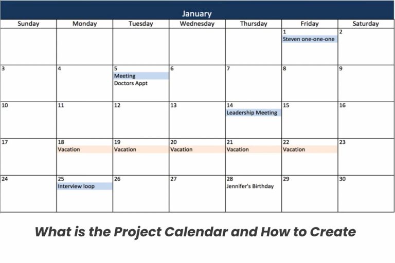 What is the Project Calendar and How to Create [2023]