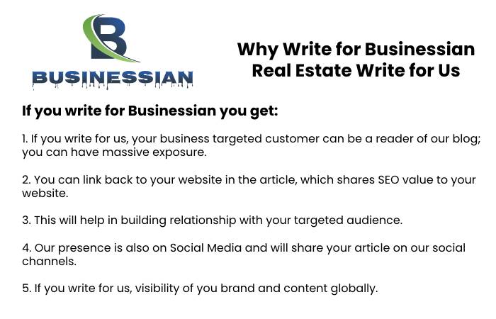 Why Write for Businessian Real Estate Write for Us