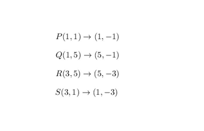 Apply the rule of 270 degrees counterclockwise rotation on PQRS