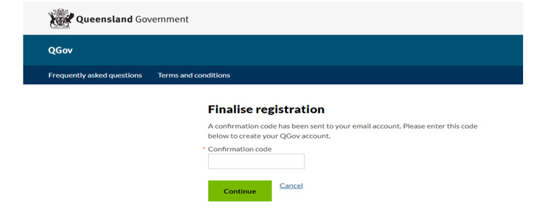 Finalise Registration