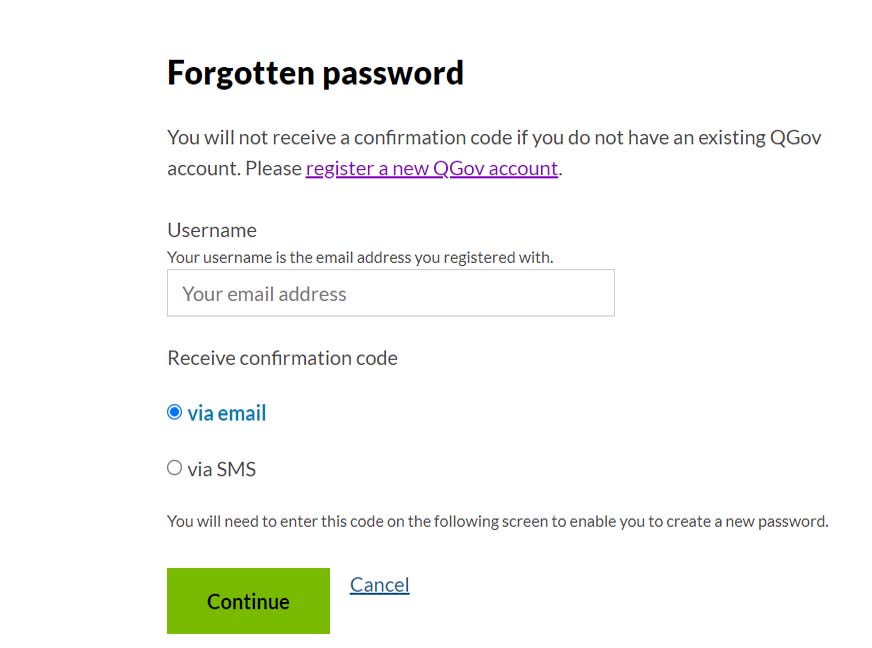 Forgot password