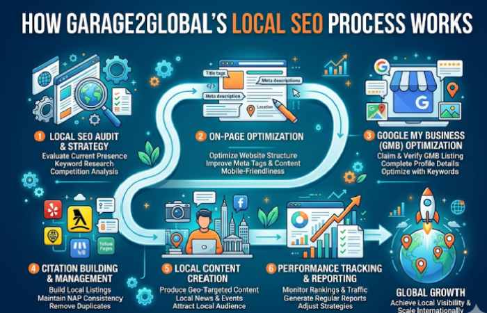 how garage2global’s local seo process works