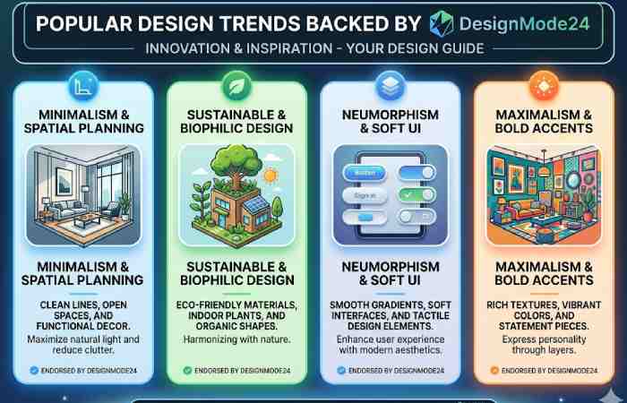 popular design trends backed by designmode24

