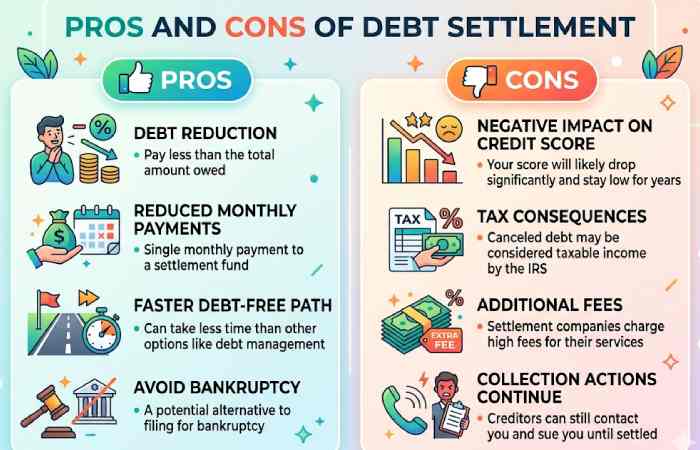 pros and cons of debt settlement
