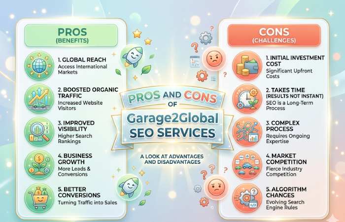 pros and cons of garage2global seo services