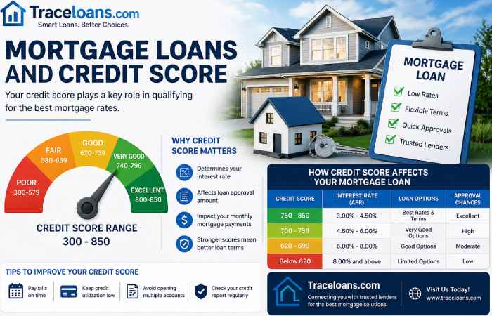 traceloans.com mortgage loans and credit score