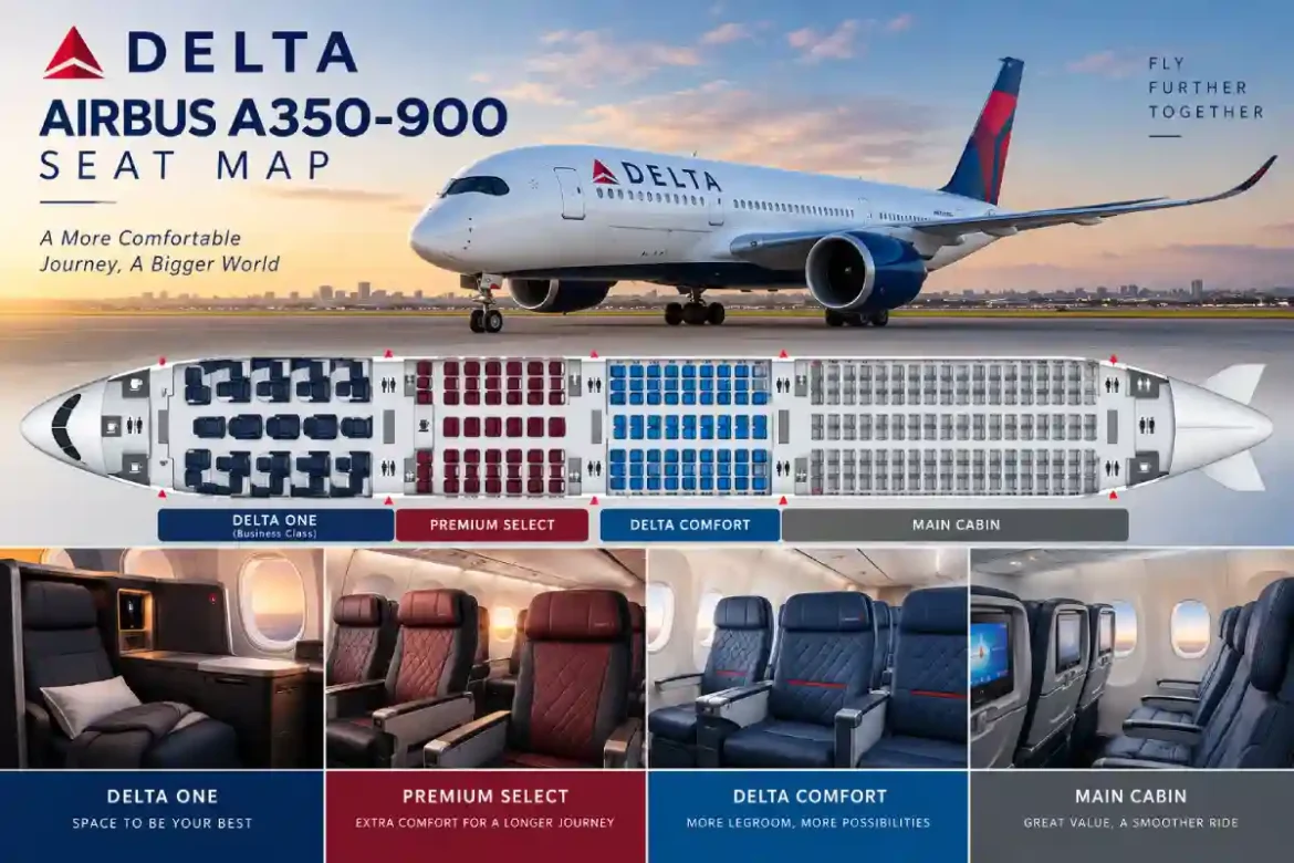 delta airbus a350-900 seat map