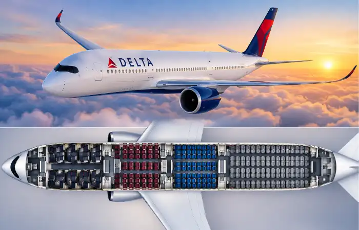 what Is the delta a350-900 seat map_